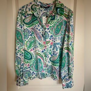 ZARA Button-Up Blouse NWT